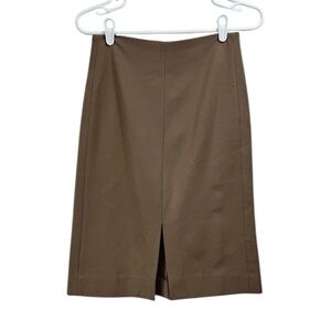 MM. Lafleur Size 2 Greenpoint Skirt Russet Brown Doubleknit Jersey Pencil